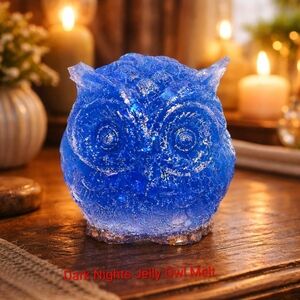 Blue Owl Candle Holder